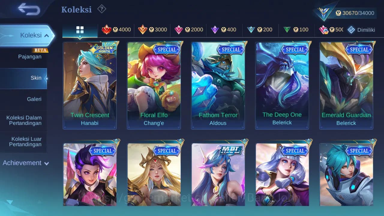 Mobile Legends: Bang Bang Accounts GLOBAL Hero 107 Skin 158 Lightborn Granger Harith image 7