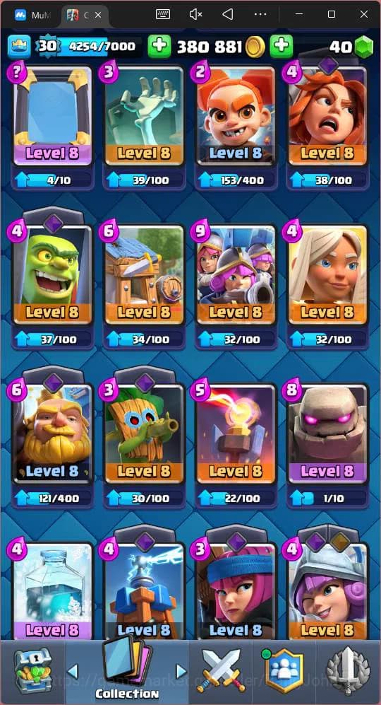 Clash Royale Accounts Lv 30 |Trophy 8000|KTL 11|Card 111| 2 Hero|3 EVO|1 image 10