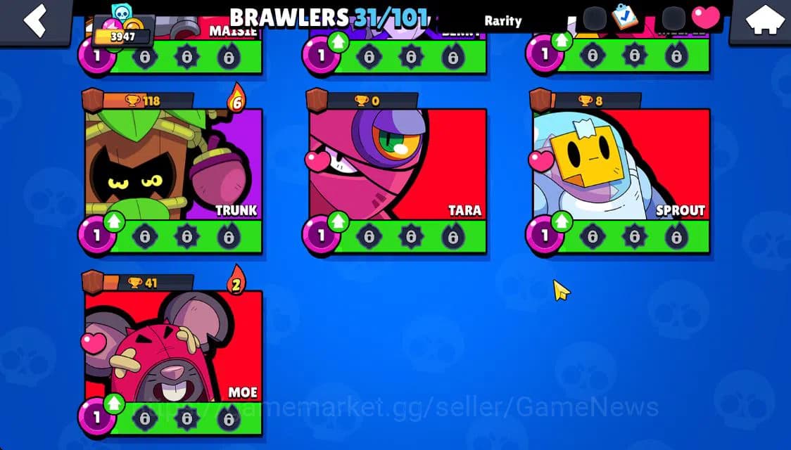Brawl Stars Accounts 3947 Trophy|31 Brawler 4 MAX Lvl 3 Myth|5 Epic [Ra image 6