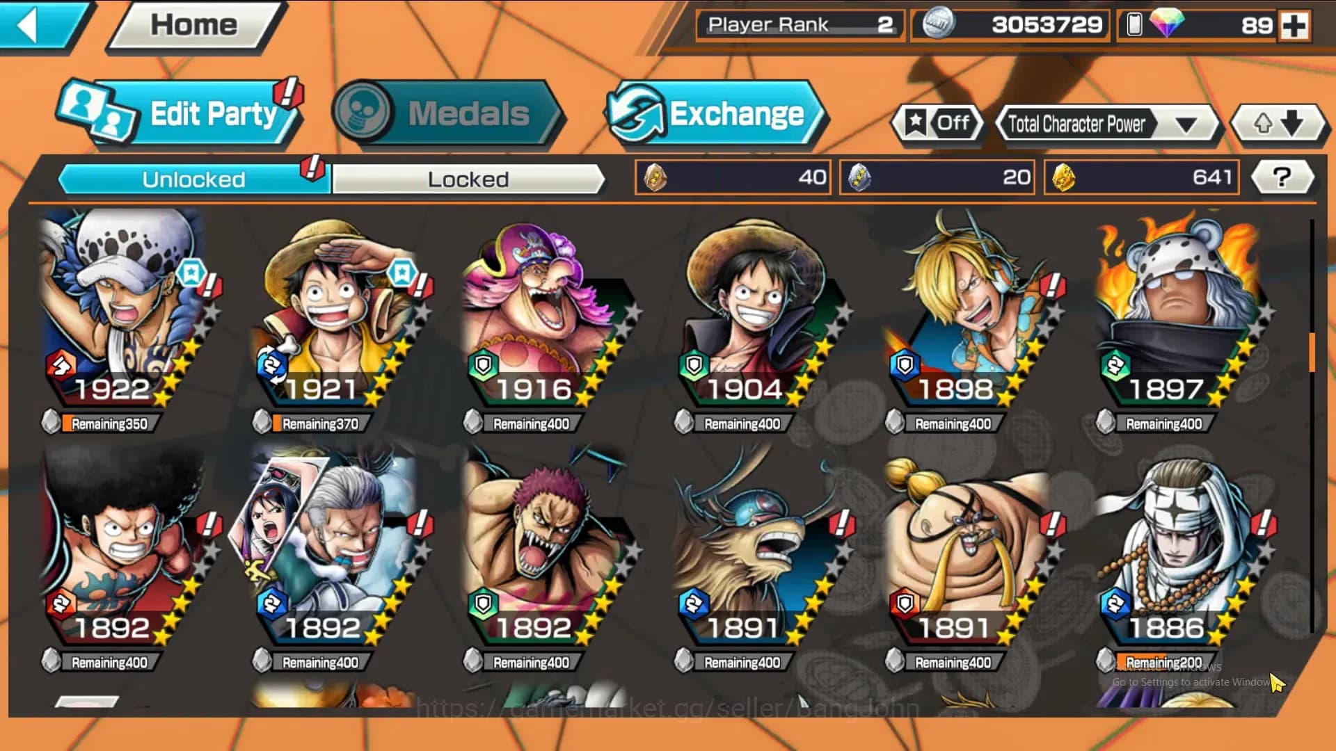 One Piece Bounty Rush Accounts GLOBAL|GF 641|5Ex|St Nusjuro,MD Luffy,Law,MD Tech, image 6