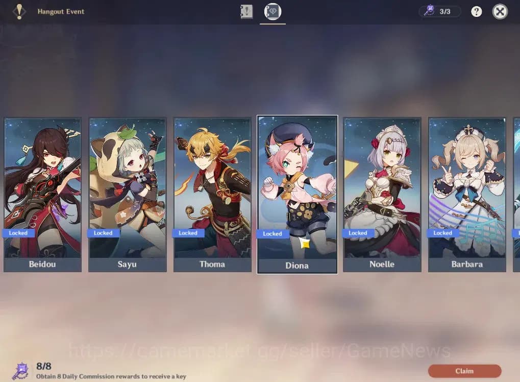 Genshin Impact Accounts ASIA |AR 52|3 Limited+3(*5Wep)|(Skirk, Escoffier)+ image 14