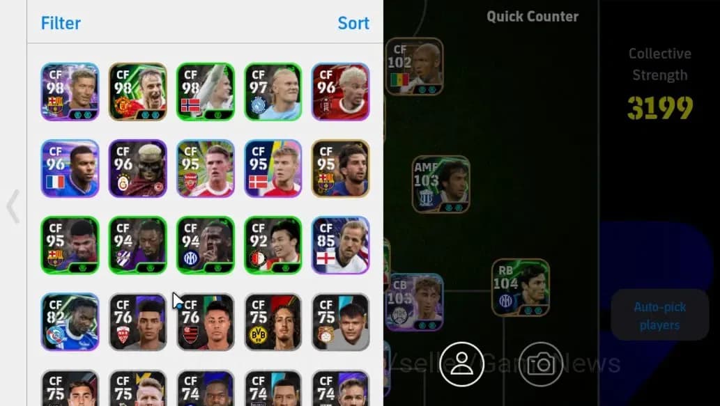 eFootball Accounts Android||Gianluigi Donnarumma, Franco Baresi, Cafu image 2