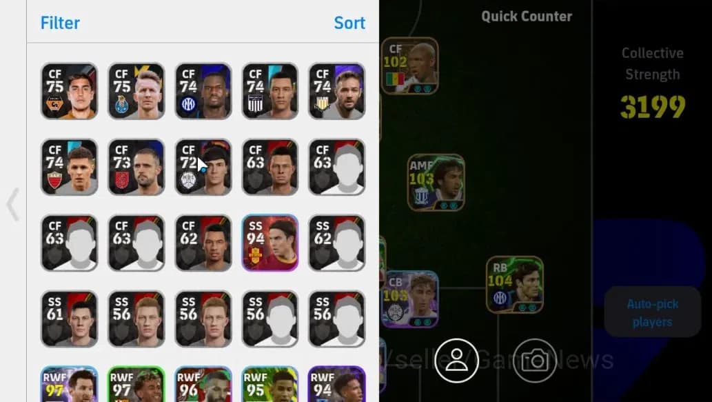 eFootball Accounts Android||Gianluigi Donnarumma, Franco Baresi, Cafu image 3