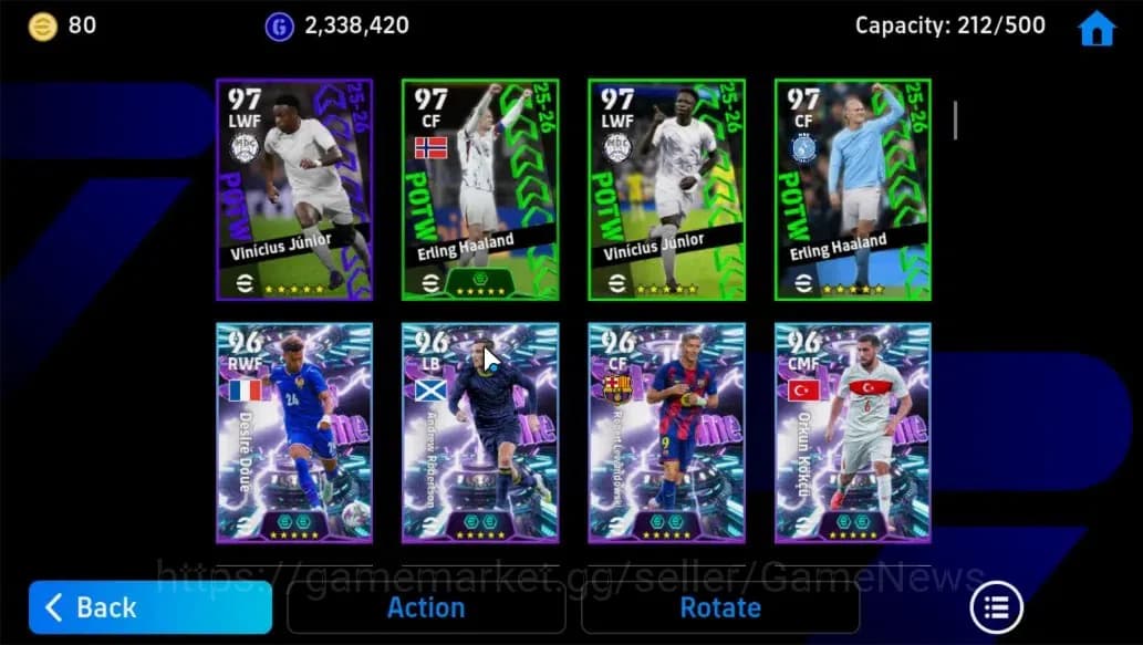 eFootball Accounts Android||Gianluigi Donnarumma, Franco Baresi, Cafu image 7