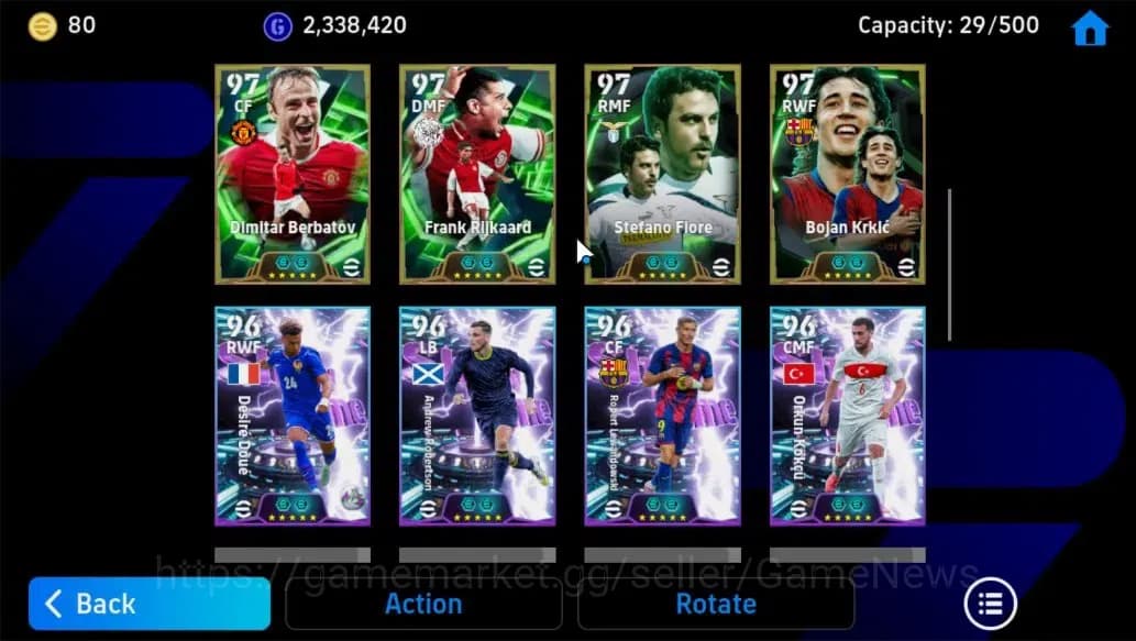 eFootball Accounts Android||Gianluigi Donnarumma, Franco Baresi, Cafu image 9