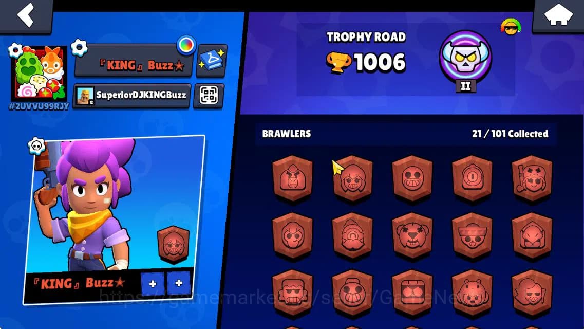 Brawl Stars Accounts 1006 Trophy|6K Bling|21 Brawlers 3 MAX Lvl 4 Myth: image 2