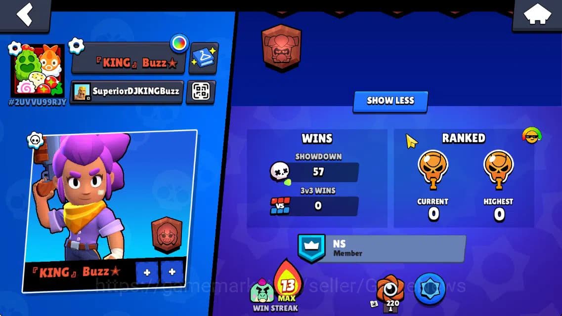Brawl Stars Accounts 1006 Trophy|6K Bling|21 Brawlers 3 MAX Lvl 4 Myth: image 3