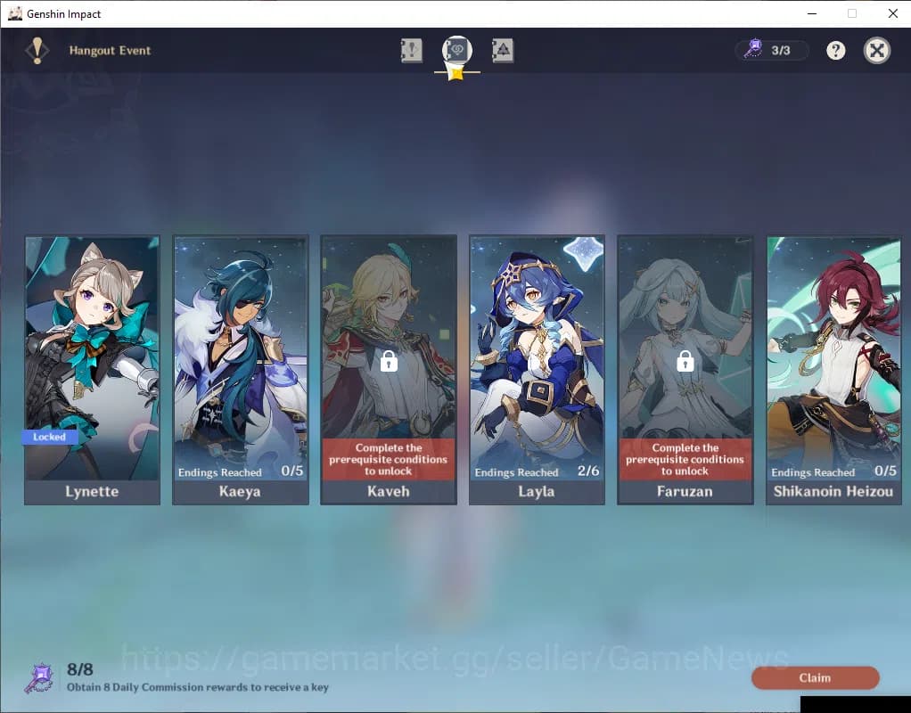 Genshin Impact Accounts ASIA|AR 56|6 Limited+4(*5Weapon)|Xilonen+Sign,Flin image 13