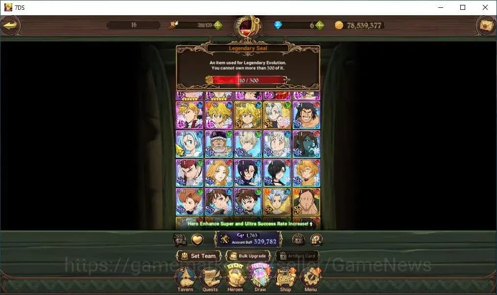The Seven Deadly Sins: Grand Cross Accounts Asia|329K CC|110 Legendary Seal|5 UR|Nemesis Melio image 4