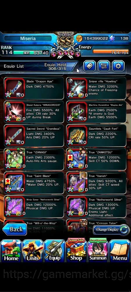 Grand Summoners Accounts Global|Rank 114|31 Ascend|[Inumuta,Shadow,Madoka,I image 16