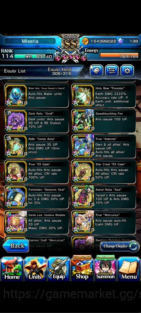 Grand Summoners Accounts Global|Rank 114|31 Ascend|[Inumuta,Shadow,Madoka,I image 4