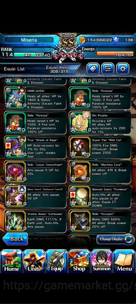 Grand Summoners Accounts Global|Rank 114|31 Ascend|[Inumuta,Shadow,Madoka,I image 5