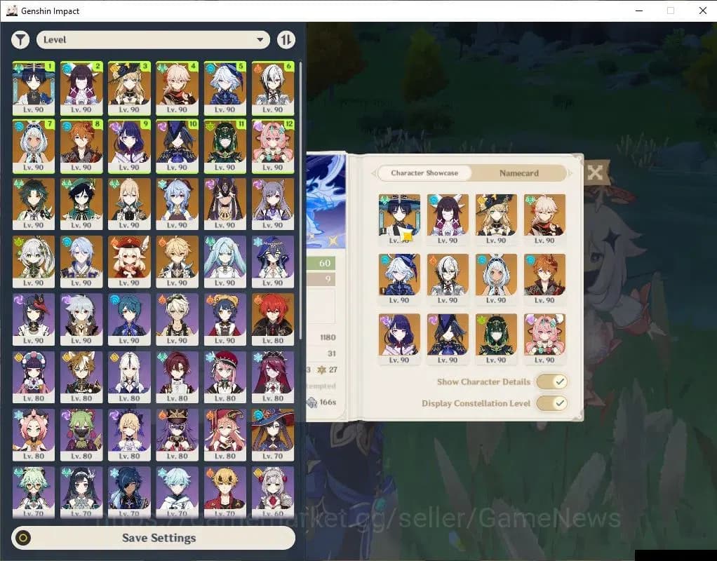 Genshin Impact Accounts ASIA|AR 60|19 Limited+10(*5Weapon)|(WandererC1,Fur image 1