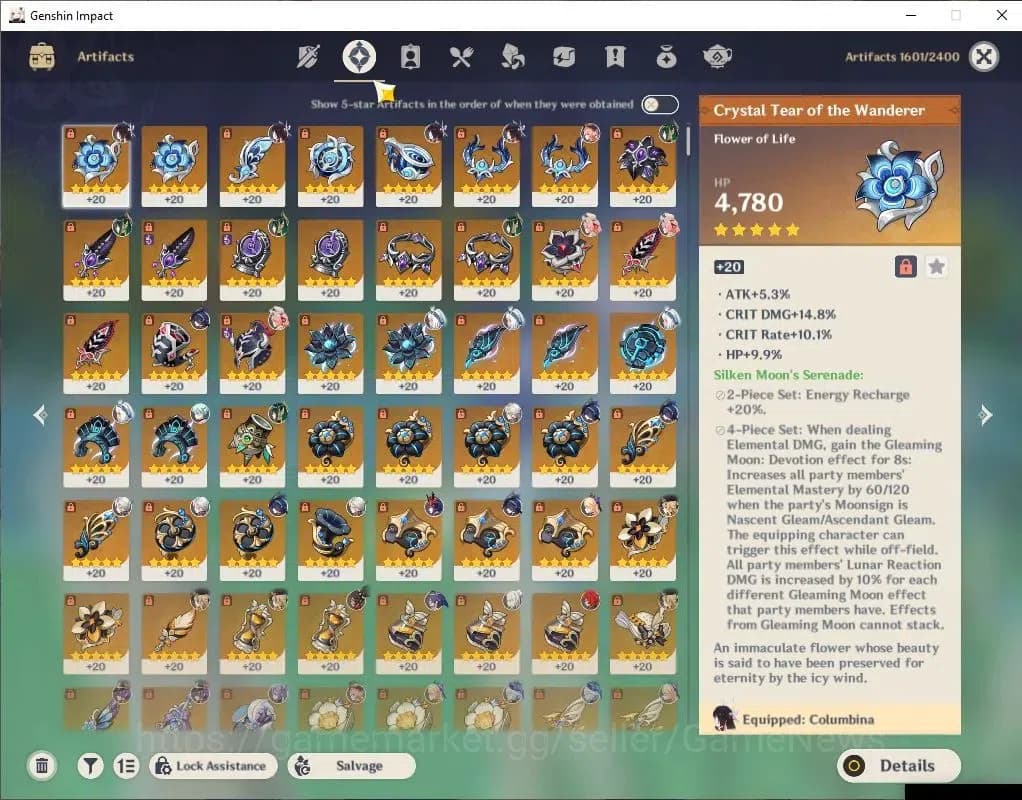 Genshin Impact Accounts ASIA|AR 60|19 Limited+10(*5Weapon)|(WandererC1,Fur image 9