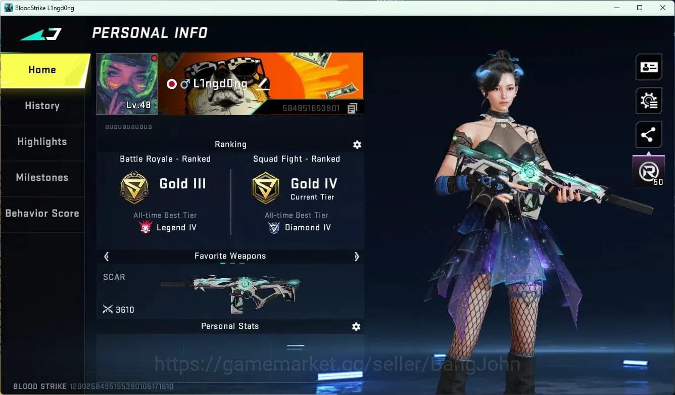 Blood Strike Accounts ASIA | 4 ULTRA STRIKER: RAN, EMMA, NACHO, KRAKEN | image 1
