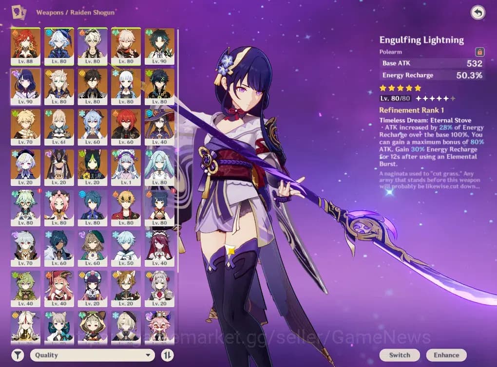 Genshin Impact Accounts ASIA|AR 57|11 Limited +2(*1Weapon)|Mavuika,Raiden+ image 4