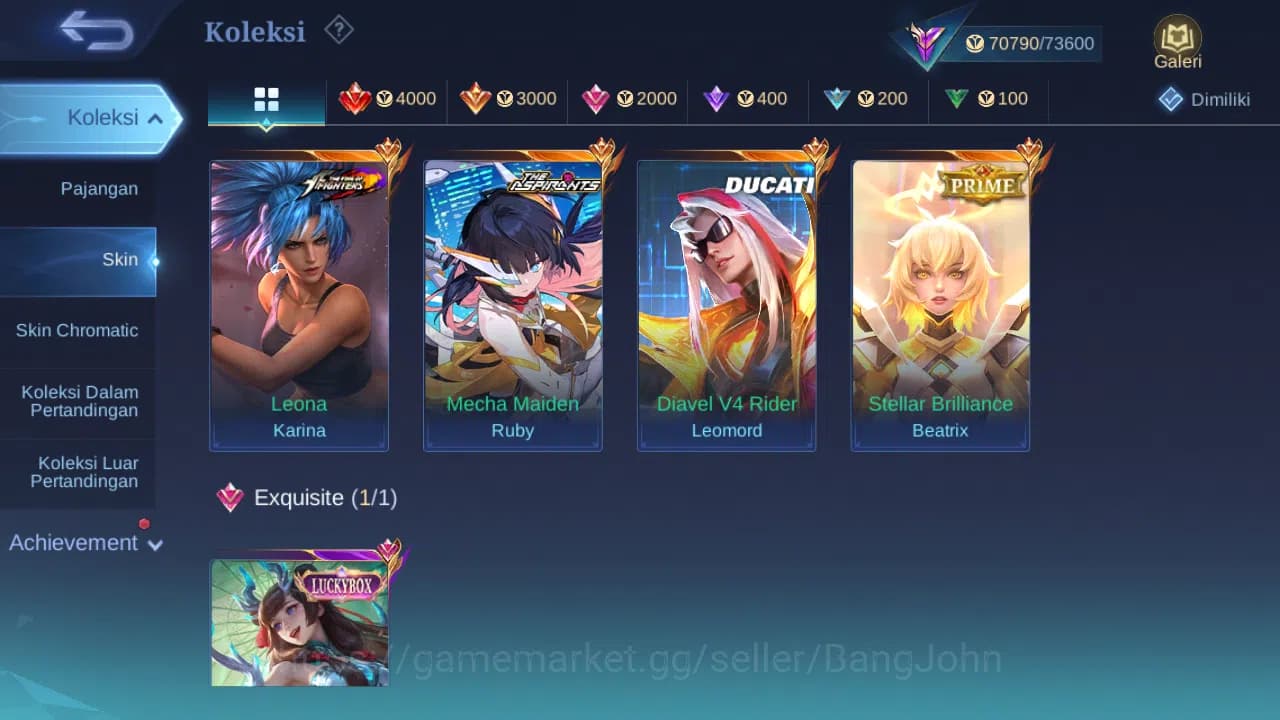 Mobile Legends: Bang Bang Accounts Hero 132 Skin 271 | legend Franco | Ducati Leomord image 3