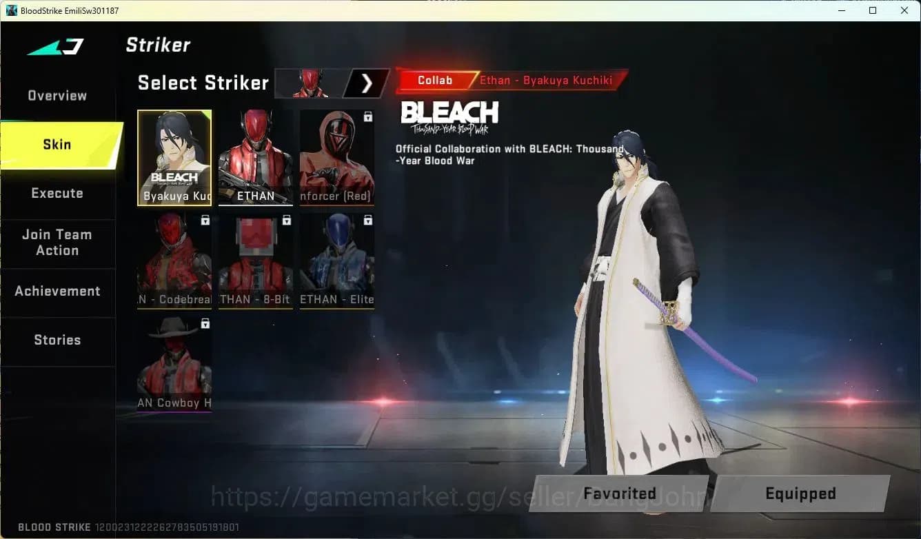 Blood Strike Accounts ASIA| BLEACH Byakuya|AK47 7DS|1 Ultra Gun|1 Legend image 2