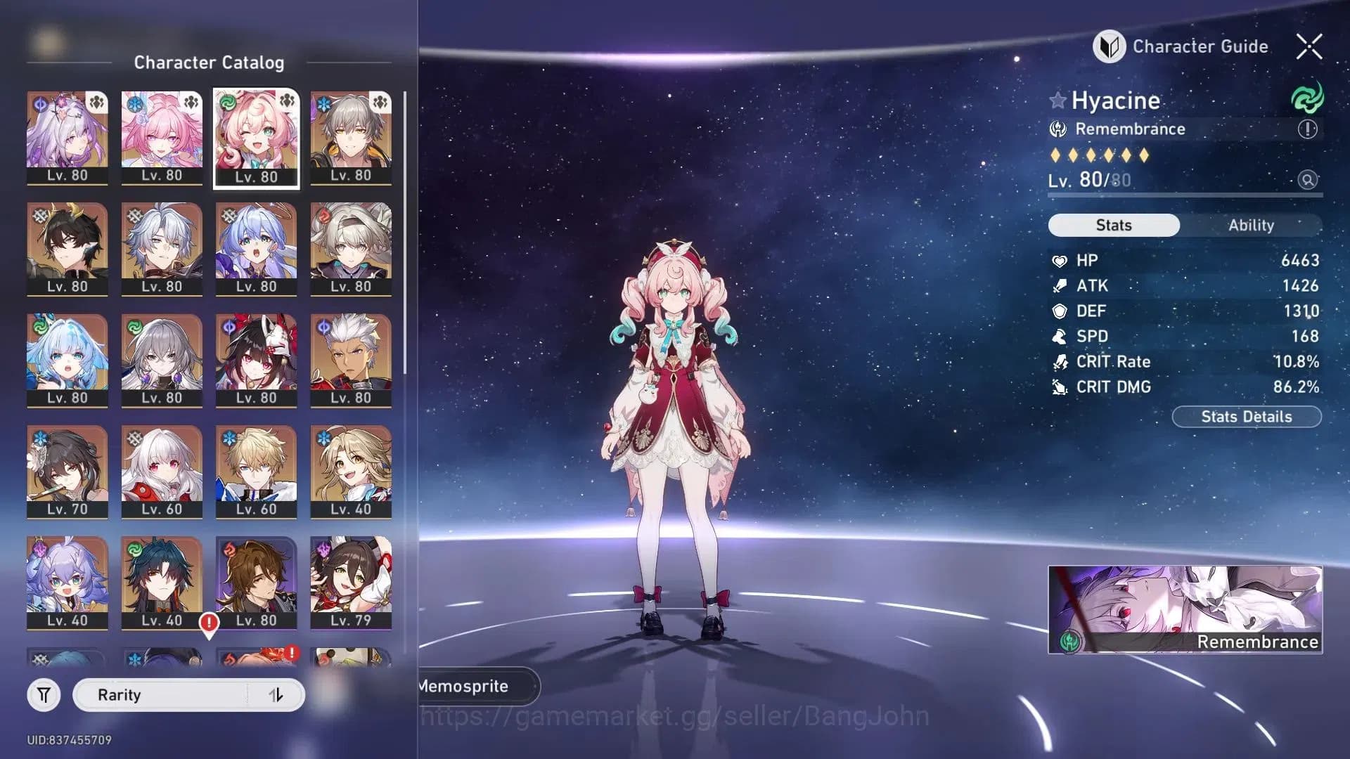 Honkai Star Rail Accounts ASIA| TL70 Max|11 Lim|Castorice L80 (208% CDmg)|Fi image 6