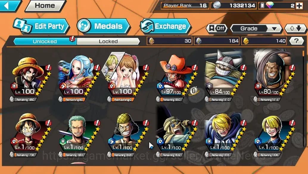 One Piece Bounty Rush Accounts Global |6 EX |T4E Marshall D. Teach Lv82,T5E St. J image 12