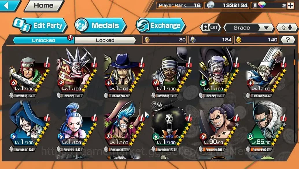 One Piece Bounty Rush Accounts Global |6 EX |T4E Marshall D. Teach Lv82,T5E St. J image 14
