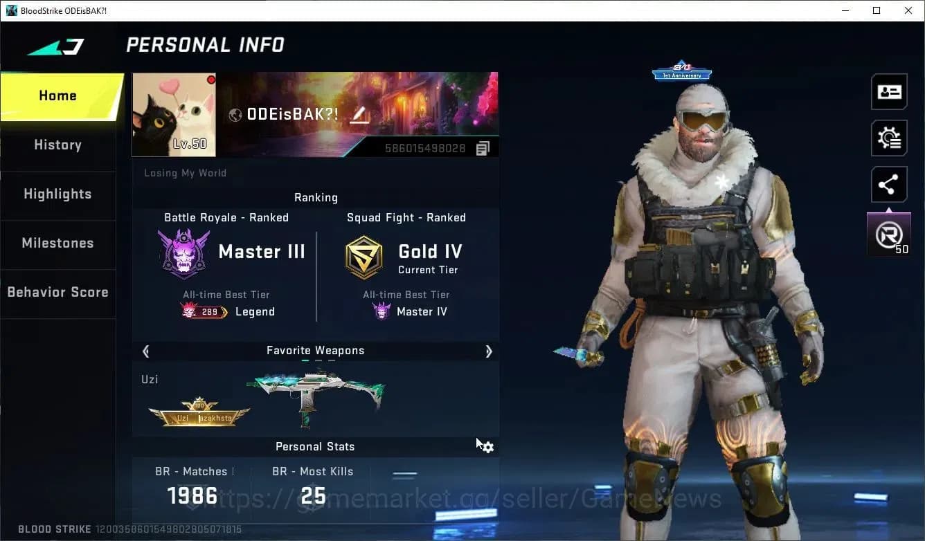 Blood Strike Accounts ASIA|ETERNAL Lv2 KAG6-Dyanamite+MELE BFKnife|9 ULT image 2