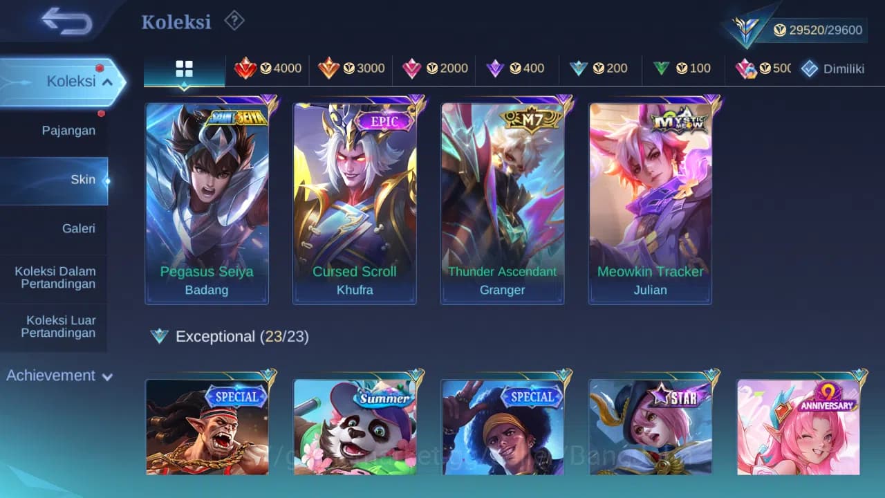Mobile Legends: Bang Bang Accounts GLOBAL Hero 96 Skin 122 Pace Fanny | Dtamer Valir image 1