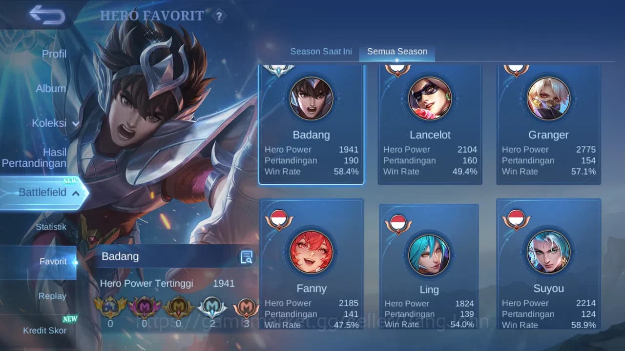 Mobile Legends: Bang Bang Accounts GLOBAL Hero 96 Skin 122 Pace Fanny | Dtamer Valir image 14
