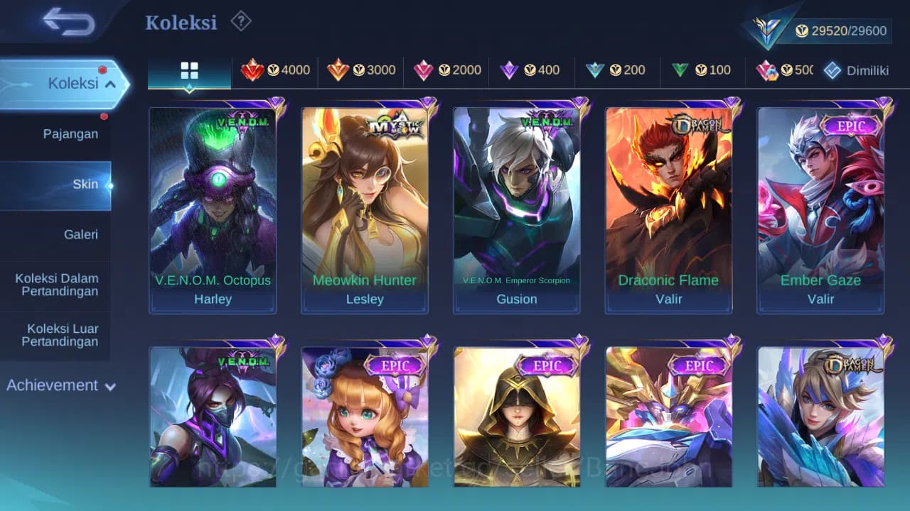 Mobile Legends: Bang Bang Accounts GLOBAL Hero 96 Skin 122 Pace Fanny | Dtamer Valir image 15