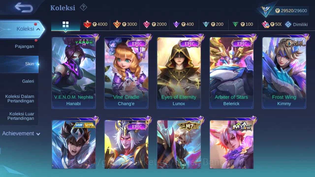 Mobile Legends: Bang Bang Accounts GLOBAL Hero 96 Skin 122 Pace Fanny | Dtamer Valir image 2