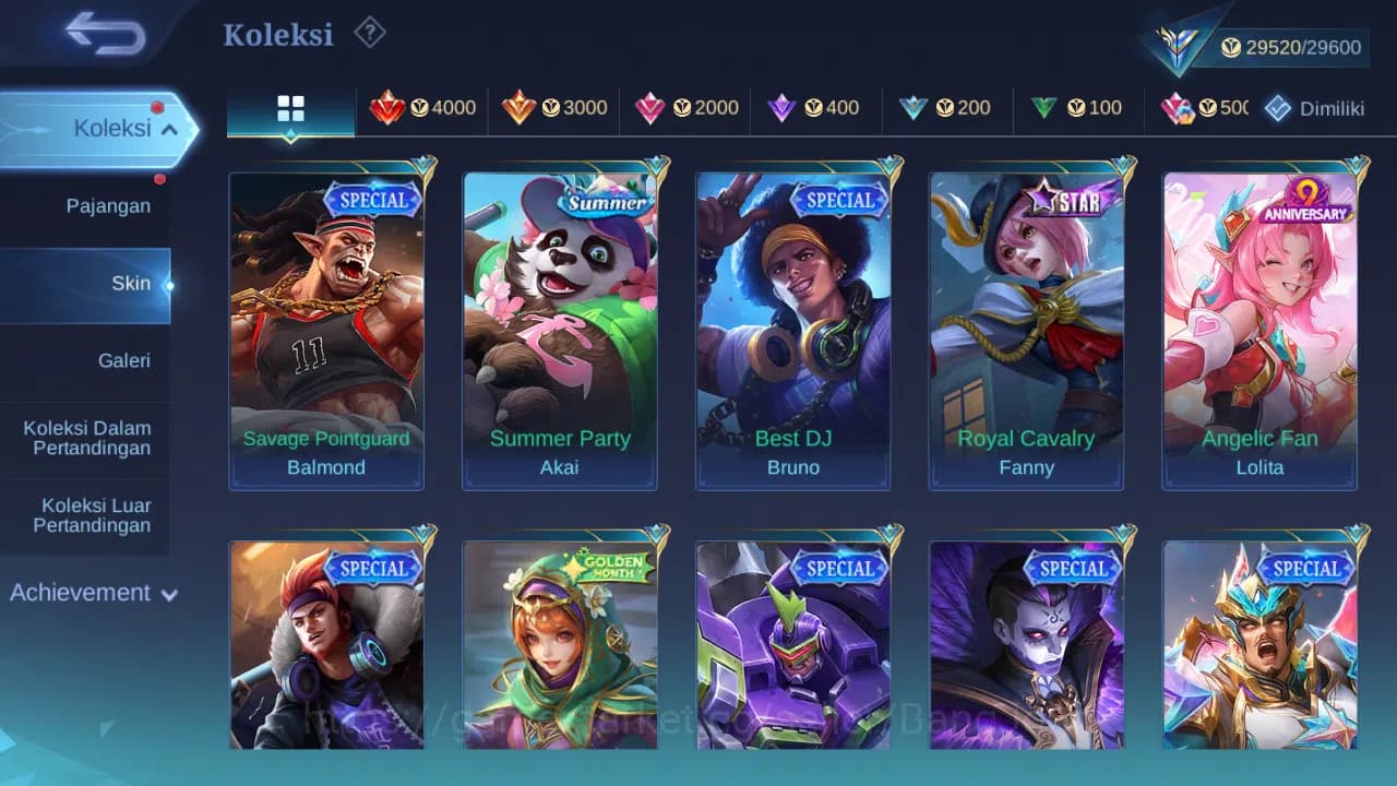 Mobile Legends: Bang Bang Accounts GLOBAL Hero 96 Skin 122 Pace Fanny | Dtamer Valir image 3