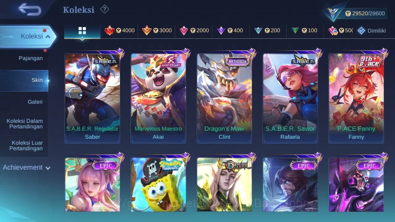 Mobile Legends: Bang Bang Accounts GLOBAL Hero 96 Skin 122 Pace Fanny | Dtamer Valir image 5