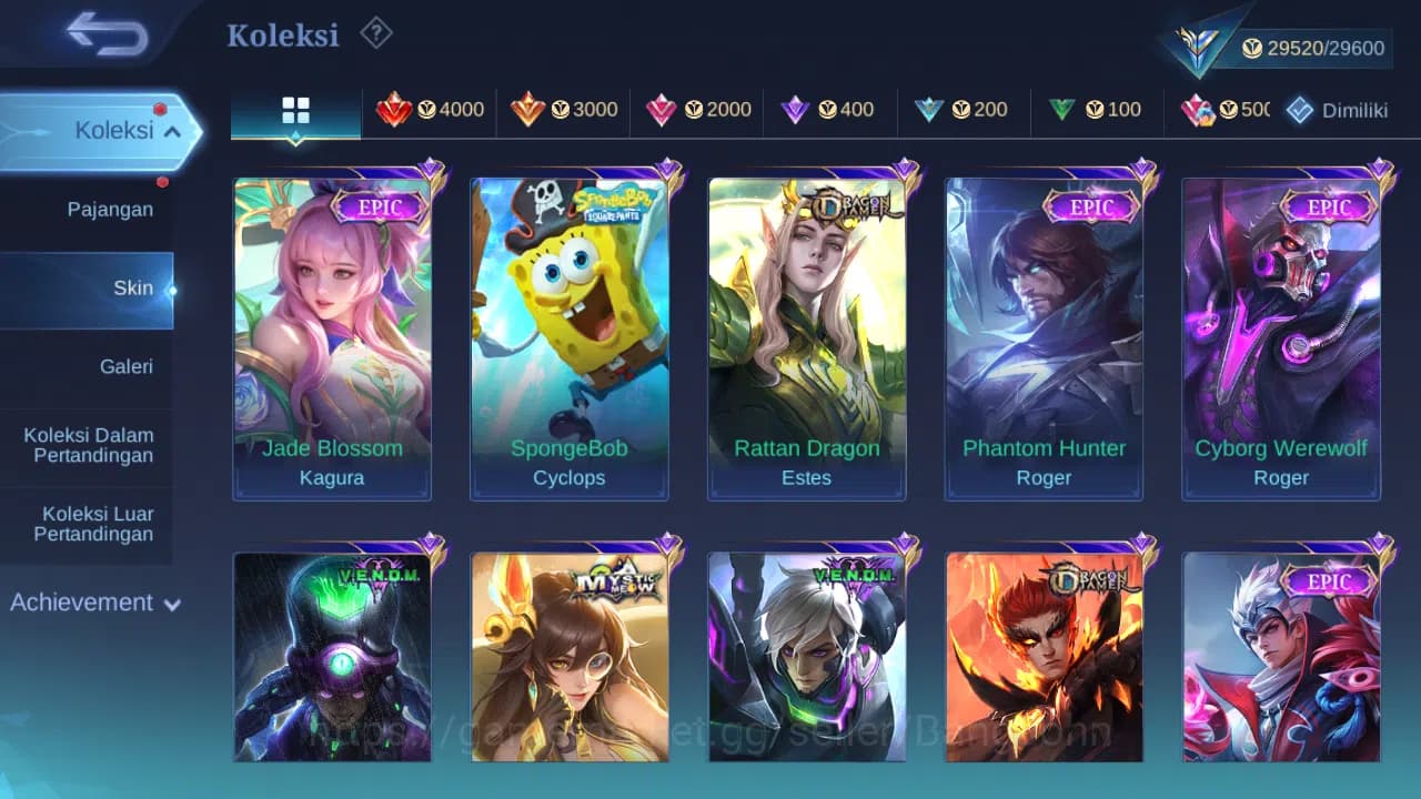 Mobile Legends: Bang Bang Accounts GLOBAL Hero 96 Skin 122 Pace Fanny | Dtamer Valir image 6