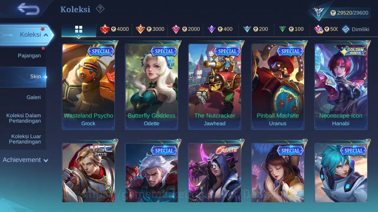 Mobile Legends: Bang Bang Accounts GLOBAL Hero 96 Skin 122 Pace Fanny | Dtamer Valir image 7