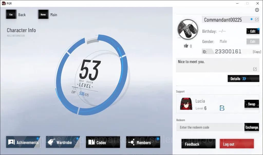 Punishing: Gray Raven Accounts EUROPE|Lv 53 | [S Nirvantia,S Crepuscule,S LuciaCW image 1