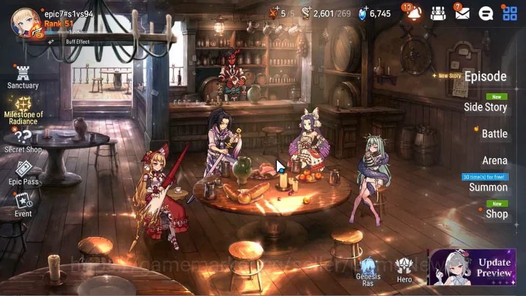 Epic Seven Accounts GLOBAL Unverif|NewEra|8 ML(Salome, NM Luna, LW Pei image 1