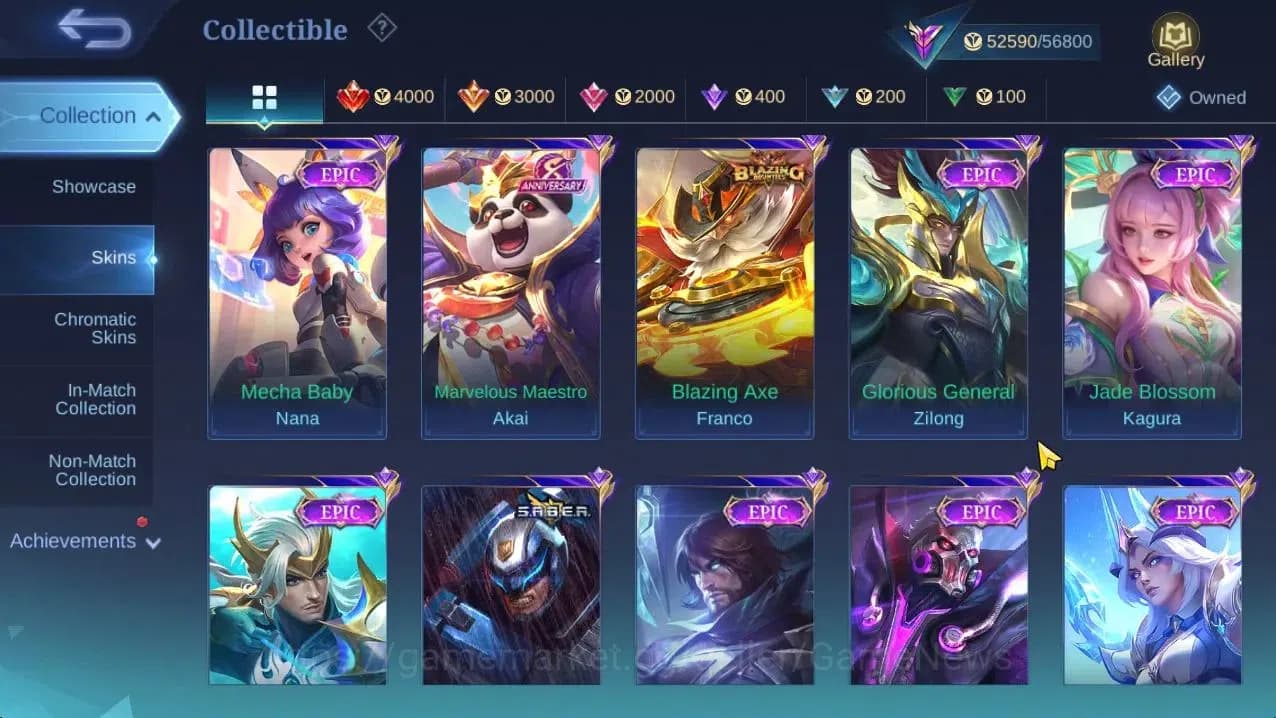 Mobile Legends: Bang Bang Accounts Hero132|Skin246|High Glory 67|KOF Karina,CC Natali image 6