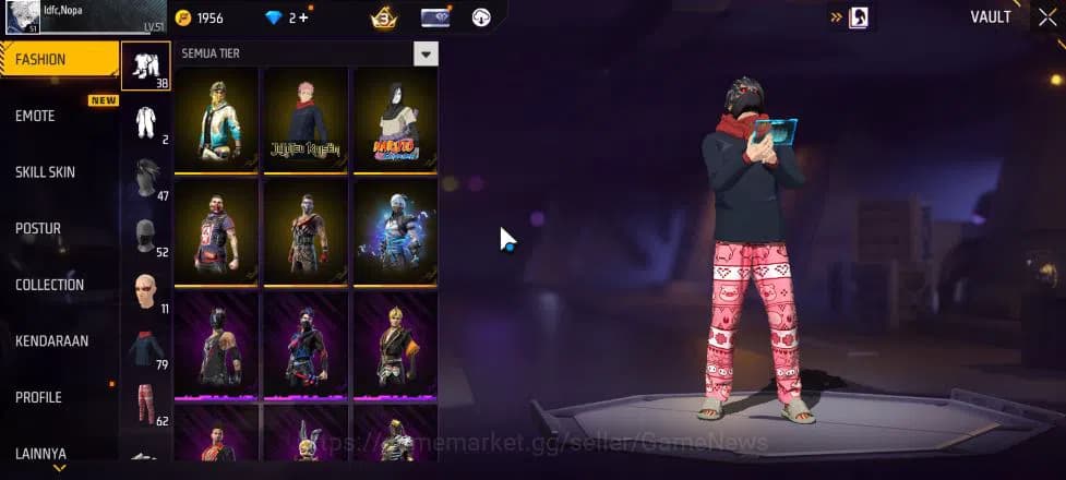 Free Fire Accounts Indonesia| M1887 Mamba GNAW,Peluru Suci | Scythe E image 8
