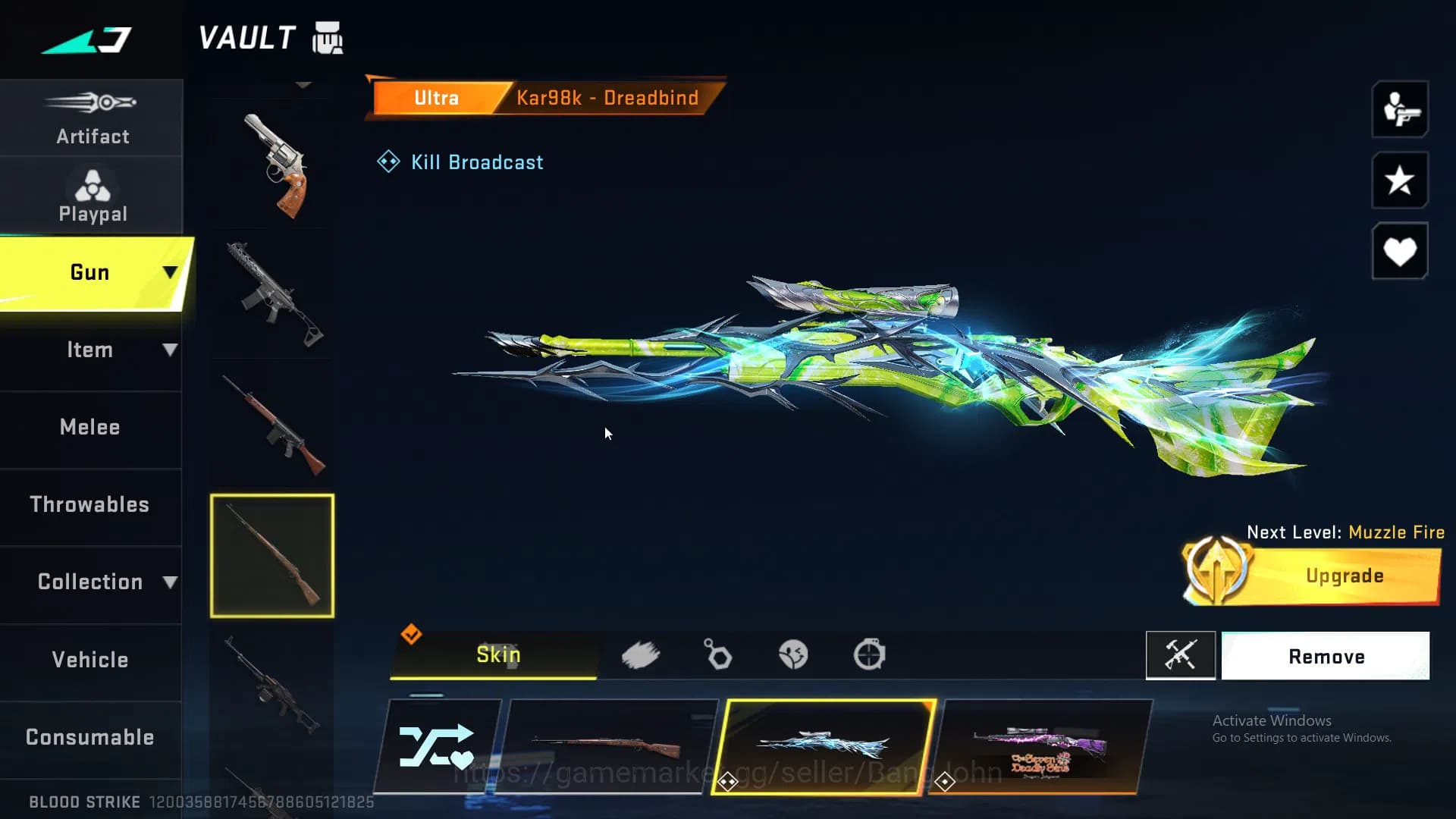 Blood Strike Accounts ASIA|ETHERNAL,KRAKEN,QBZ95,P90|MELE,CHAIN BLADE,GR image 10