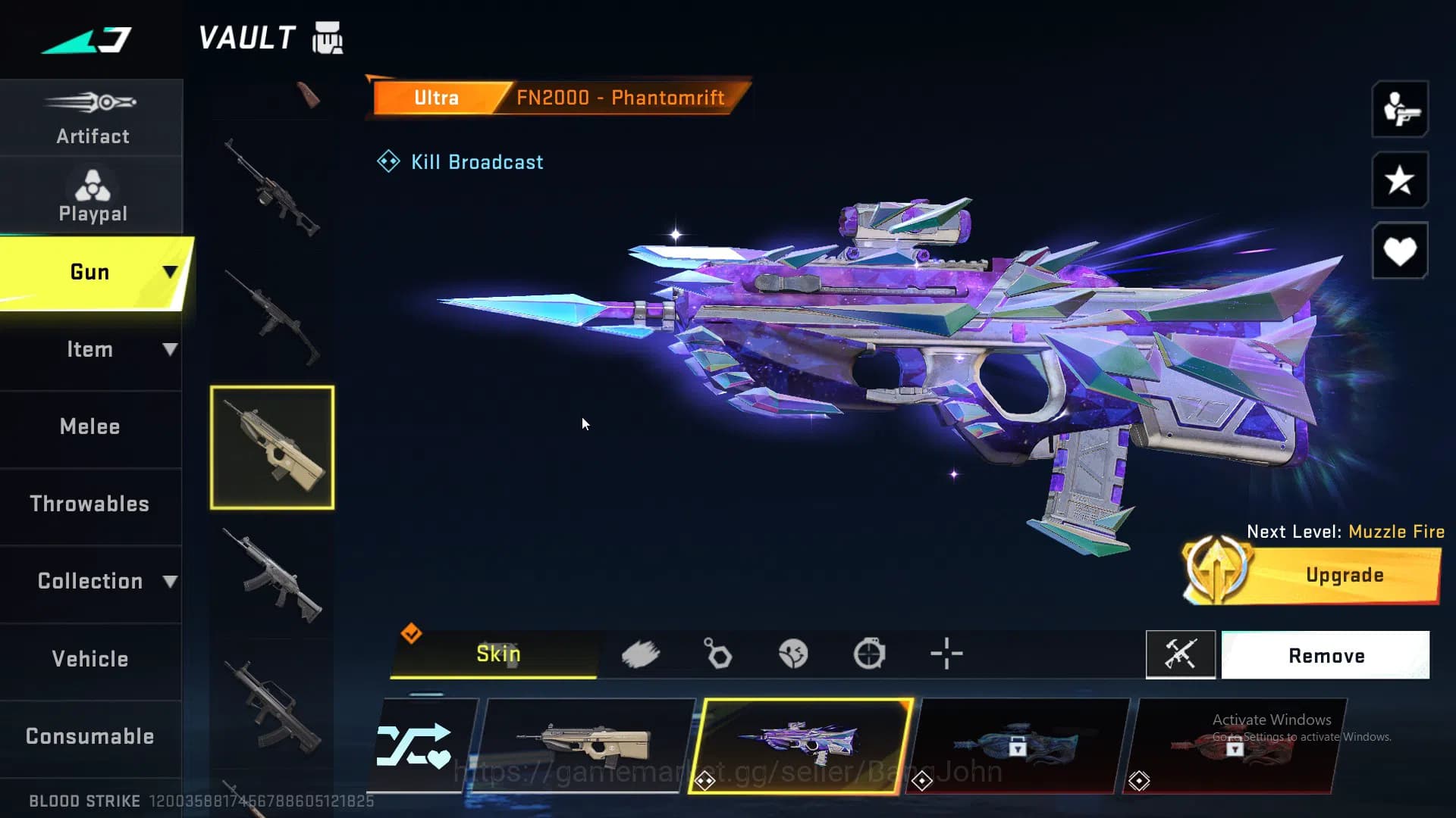 Blood Strike Accounts ASIA|ETHERNAL,KRAKEN,QBZ95,P90|MELE,CHAIN BLADE,GR image 11