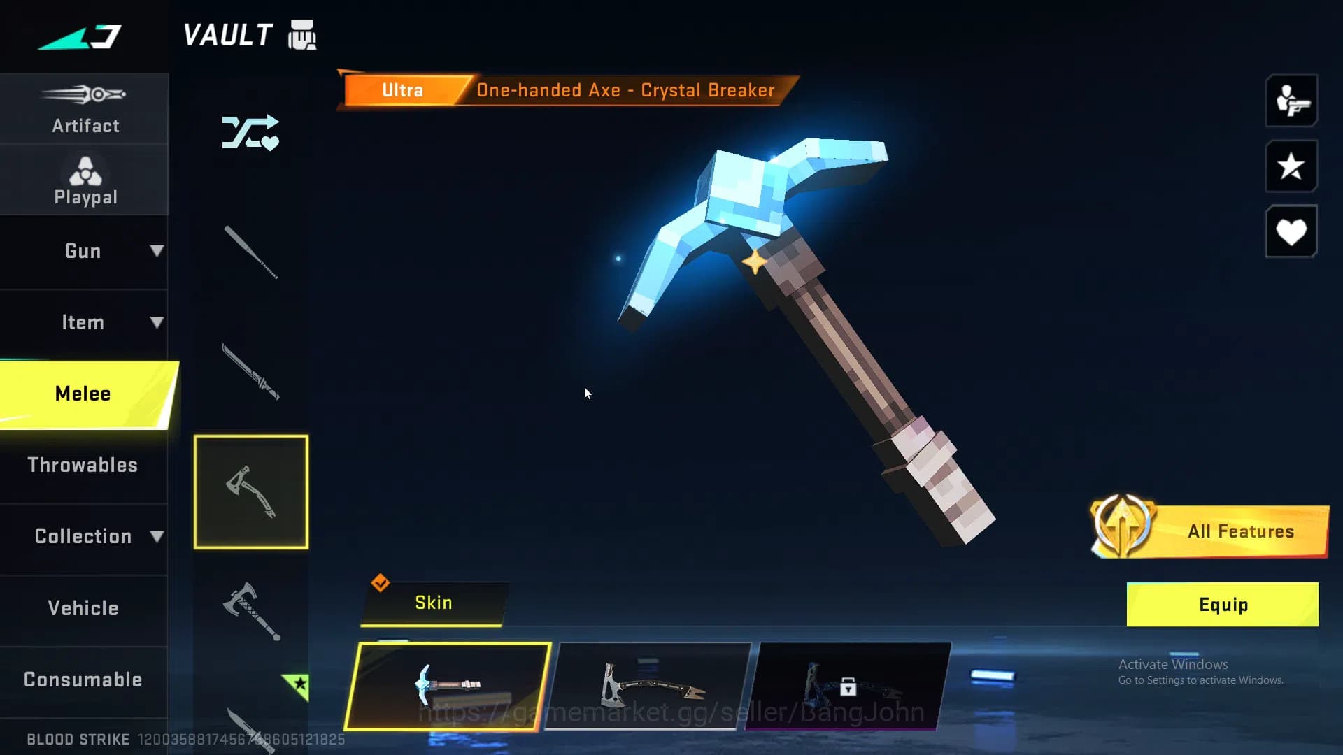 Blood Strike Accounts ASIA|ETHERNAL,KRAKEN,QBZ95,P90|MELE,CHAIN BLADE,GR image 15