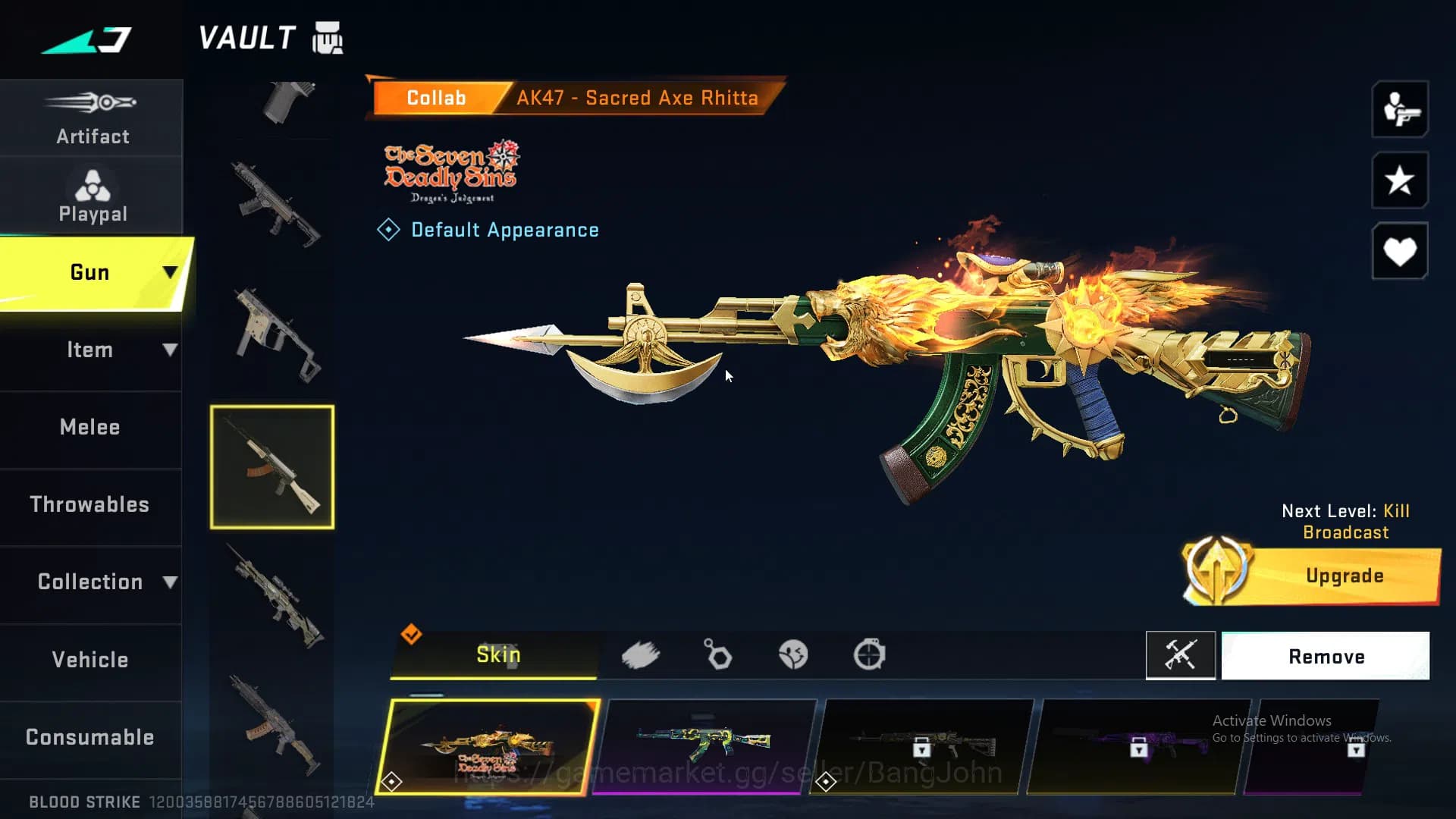 Blood Strike Accounts ASIA|ETHERNAL,KRAKEN,QBZ95,P90|MELE,CHAIN BLADE,GR image 3
