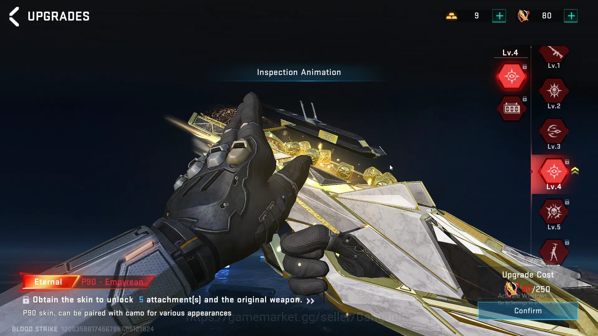 Blood Strike Accounts ASIA|ETHERNAL,KRAKEN,QBZ95,P90|MELE,CHAIN BLADE,GR image 7