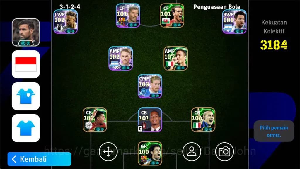 eFootball Accounts Android|PW 3184|totti epc new,C palmer big,oshea l image 1