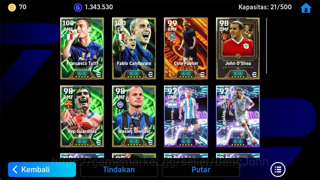 eFootball Accounts Android|PW 3184|totti epc new,C palmer big,oshea l image 4