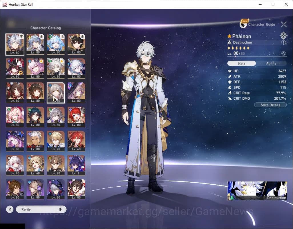 Honkai Star Rail Accounts Asia|TL 70|Phainon Prem Team+1 Sign|15 Limited|[Ev image 3