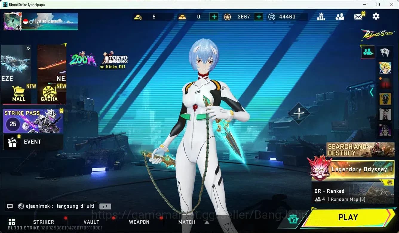 Blood Strike Accounts ASIA | 7 Collab Skins | 9 Limited Skins | 10 Legen image 1