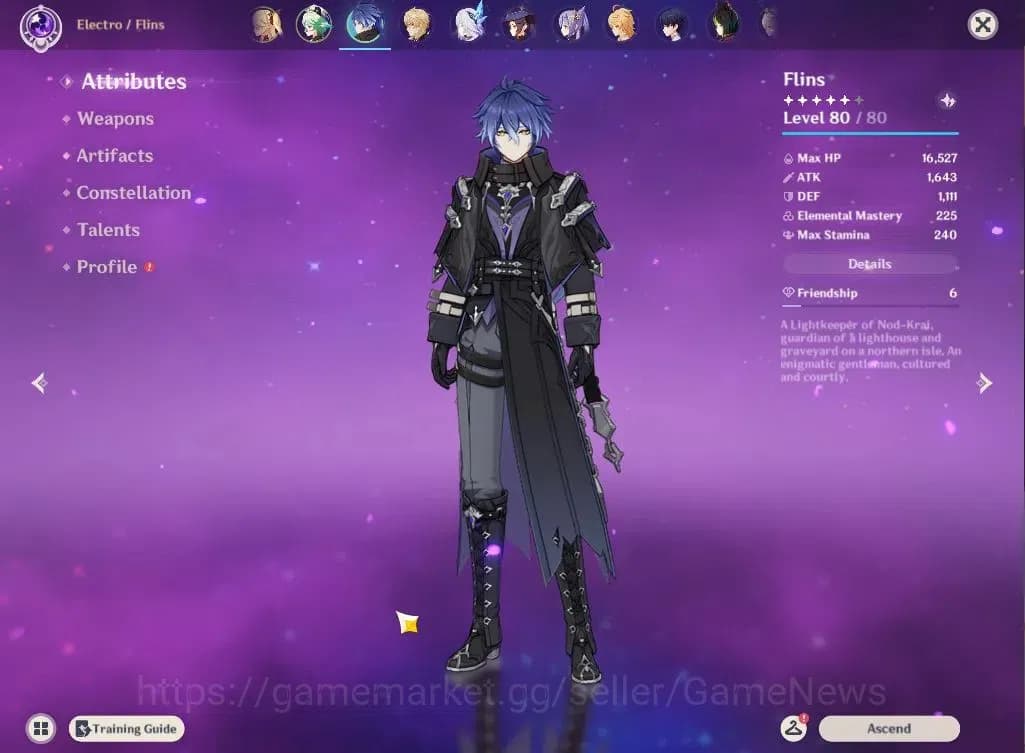 Genshin Impact Accounts ASIA|AR 50|1 Limited+1(*5Weapon)|Flins,Varka,Skrik image 3