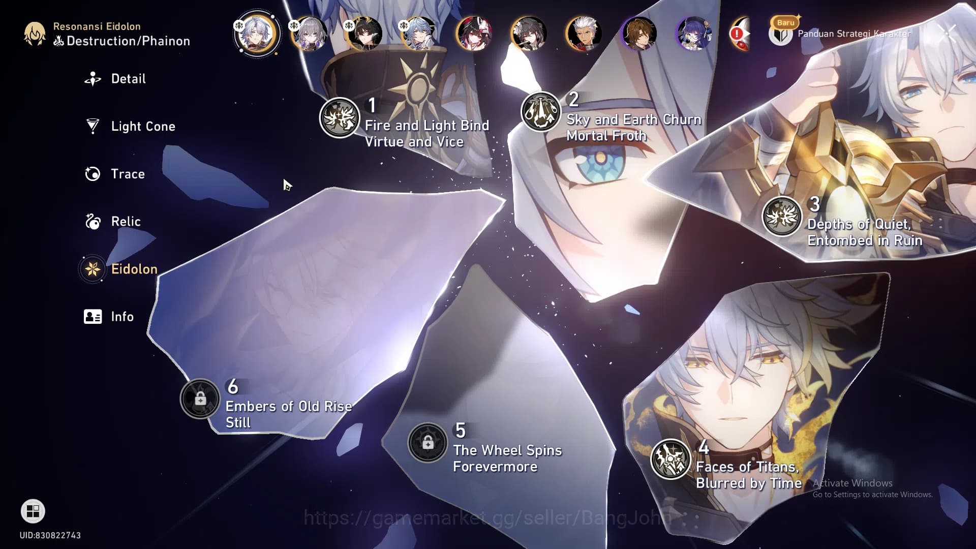 Honkai Star Rail Accounts ASIA|TL 65|8 limit|Phainon E4+sign,DanHeng PT,Sund image 4