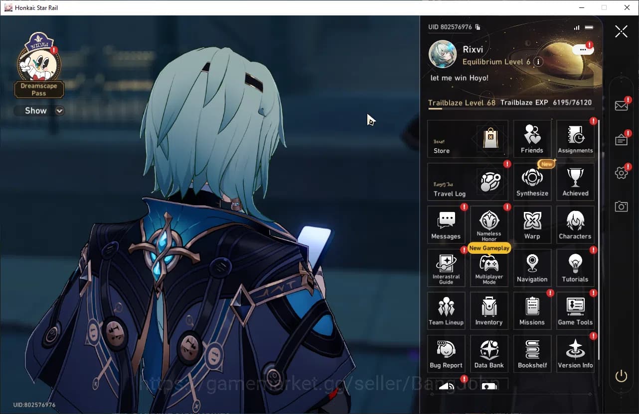 Honkai Star Rail Accounts ASIA|TL 68||10 limit|Castorice+sign,Tribbie+sign,T image 1